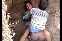 Indian outdoor sex caught in chum around with annoy act