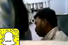 Indian shop owner sucks his staff big tits