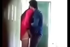 Indian college girl standing condom fucking