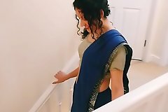 Desi young bhabhi strips from saree to make laugh you Christmas existing POV Indian