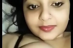 Horny Indian Woman Deep-throats Own Chest