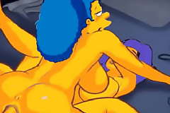 Bart Simpson fodendo sua mãe Marge Simpson e sua tia Selma