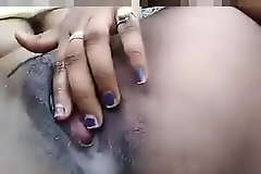 Indian Hotwife fingering in open