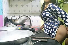 Indian bhabhi cooking in Nautical galley increased by making out brother-in-law