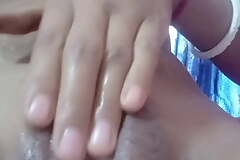 Girl Masturbates – Self Fingering, homemade