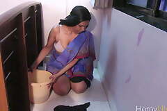 Big Boobs Tamil Maid With Cleaning Abode While Getting Filmed Naked In Indian Desi Porn