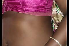 Tamil fit together Saree belly button