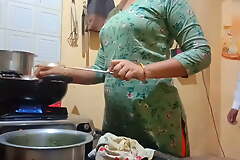 Indian hot wife got fucked while cooking in kitchenette
