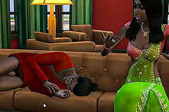 Indian step sister catches her brother sluggish undisguised on the couch in the living room with the addition of this excited him uncompromisingly much with the addition of fucked him - desi teen sex