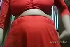 Desi sexy girl attracting off saree blouse showing fat tits and having sex alone