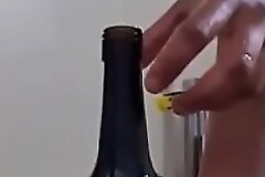 Big pain in the neck gay getting screwed by a bottle