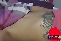 HORNY NAKED MIXED LATINA GIRL MASTURBATING UNDER BED SHEETS ROUGH AND SEXY