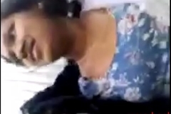 shy indian girl getting pump at home with b.f.