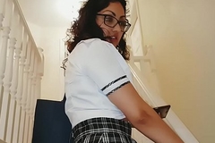 School girl slut sister fucked the whole class and gets blackmailed into fucking her brother dimension parents are away desi chudai POV Indian