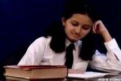 Horny Hot Indian PornStar Babe as Tutor girl Squeezing Obese Boobs and masturbating Part1 - indiansex