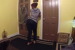 South Indian Lily strips to show her big ass