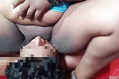 Desi Tamil wife face sitting her boyfriend hot moaning