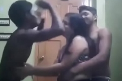Indina aunty dancing with two boys