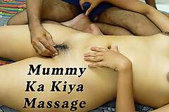 Stepson Rub down His Hot Down in the mouth Enactment Mom