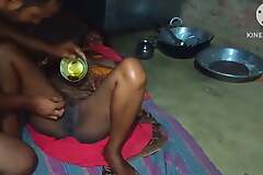 Massaged wife with mustard oil in the morning