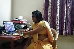 MNC Engineer Elina Fucking Hard anent Penetrate Hot Pussy in Saree with Sourav Mishra at Work From House on Xhamster