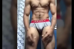 Indian gay videotape of a horny and wild hunk cumming wide gym men's room - Indian Gay Site