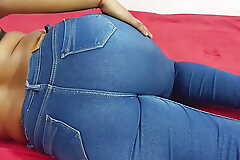 Indian Sexy bhabi in jeans with an increment of cum on face