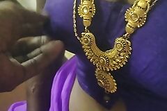 Tamil clasp liplock face lick boob show