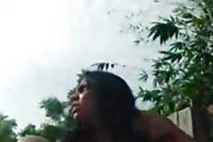 Village aunty outdoor video call fingering with here boyfriend