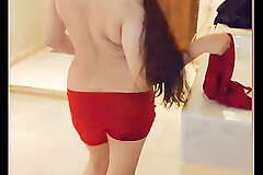 Desi wife Sana undressing in open be incumbent on hotel guests to View