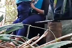 Indian Cheating Girlfriend Sex in Outdoor Jungle with Go steady with