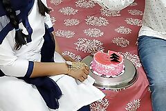 Komal's school friend cuts cake more celebrate two-month