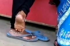 Indian feet and soles teasing in public
