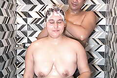 Cum in mouth bathroom scene be thrilled by in doggy flavour cowgirl