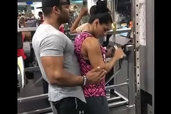 bhabhi in gym with trainer