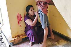 Indian desi Bhabhi called neighbour friend at home