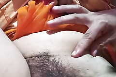 Indian desi husband shaving her wife's pussy then hello fucking hard in doggy style