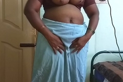 desi  indian tamil telugu kannada malayalam hindi horny Great Colourless Father fit together vanitha wearing ancient affect unduly saree  akin fat boobs with an increment of shaved pussy stir more fast boobs stir more gnaw fretting pussy masturbation