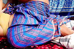 Neighbor tied hands back elder stepsister and fucked her with clear dirty talking.