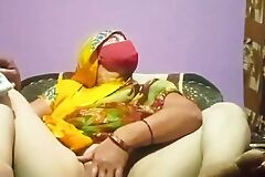 Indian desi mom fucking with a coitus toy and fingering her hairy pussy
