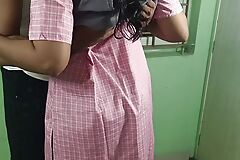 South Indian school girl try back position with teacher