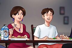 SUMMERTIME SAGA Hot sexual relations with stepmom and say no to friend under dining table