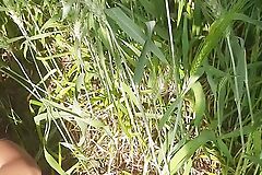 Out in the jungle make advances to stepsister woos stepbrother to have sex Flicking her ass in the field in front of stepbrother fuckin