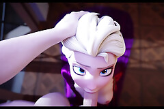 Elsa gets mouth full of Cream down her throat