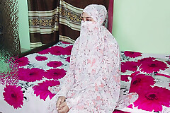 Indian Muslim Ecumenical in Burkha Enjoys Romantic Rainy Night