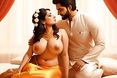 Beautiful Bhabhi Got Doggie Cream pie in Indian Saree