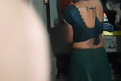 18-year-old desi Indian village's spectacular sister-in-law is showing off her all by opening a petticoat blouse.