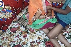 Nice pussy fucking in Hindi helter-skelter your village sister-in-law in green saree blouse in a canoe restrain
