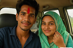 New married Car Indoor Desi indian Super Hot  beautiful girl by -Snapchat143
