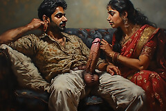 Indian bhabhi fucking with her hot as her husband watches her getting banged